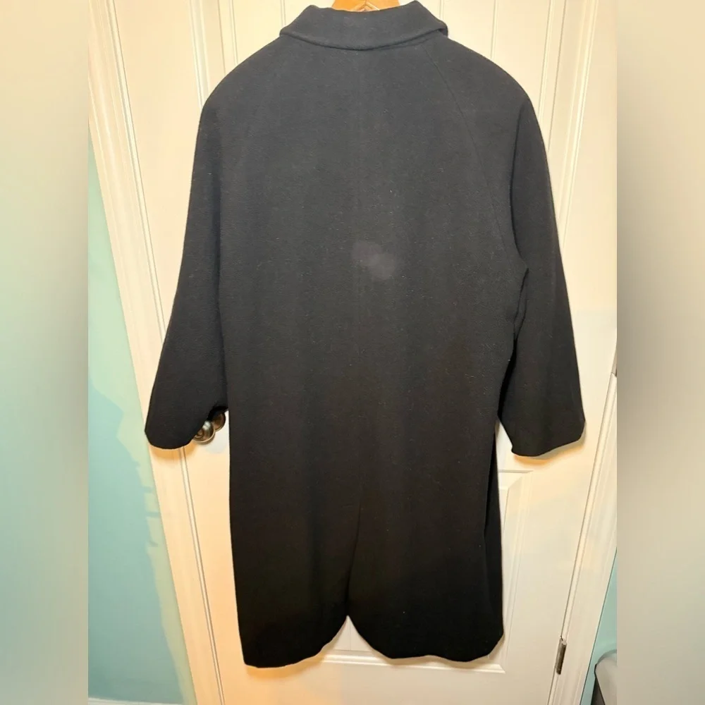 Preston and York Black 100% Wool Coat size 14